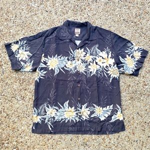 Tommy Bahama Silk Men's Floral Tropical Hawaiian Shirt Size M